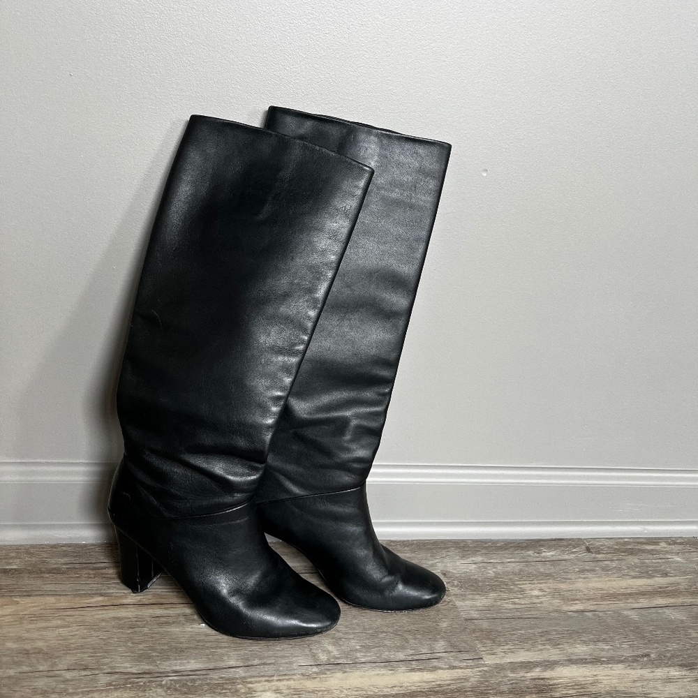 Banana Republic black leather boots